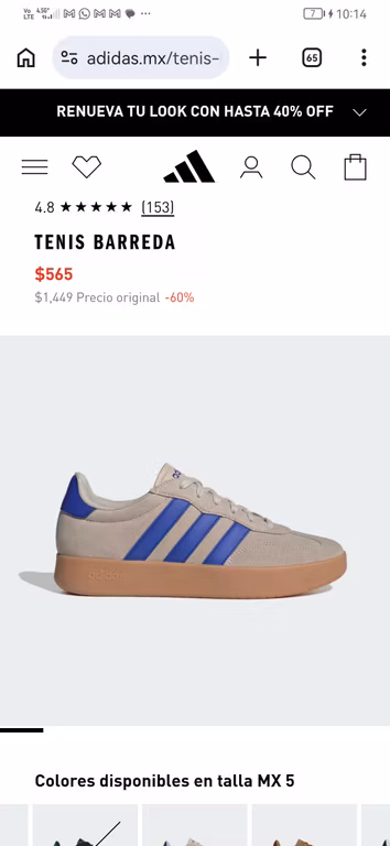 Adidas: Tenis Barreda Lucid Blue