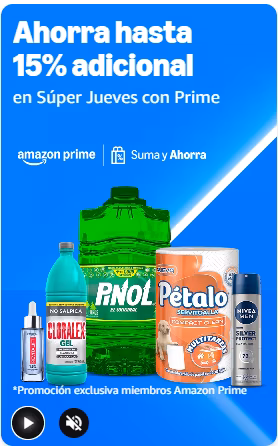 Amazon. 15% de descuento comprando 10 artículos de Suma y Ahorra. Nuevamente disponible.