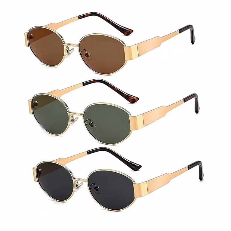 Amazon: 3PCS Lentes De Sol De Moda para Dama y Hombre