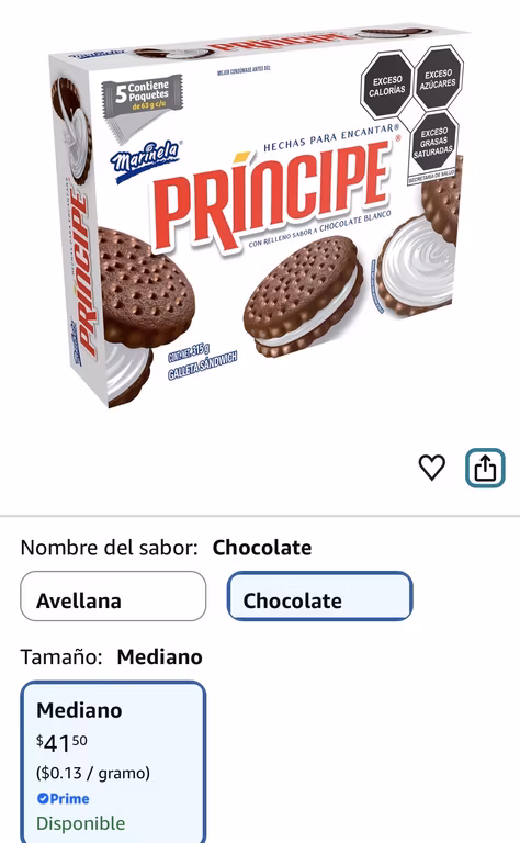 Amazon: 3x2 Príncipe Chocolate Blanco 315g