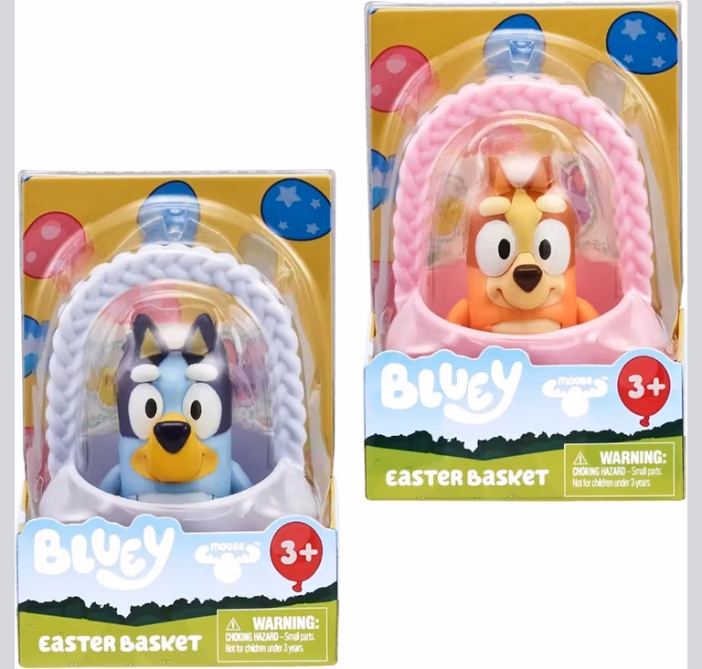Amazon: $69 ||| Comprando 2 ||| Bluey & Bingo Cesta de Pascua, Incluye Figura y Pegatinas