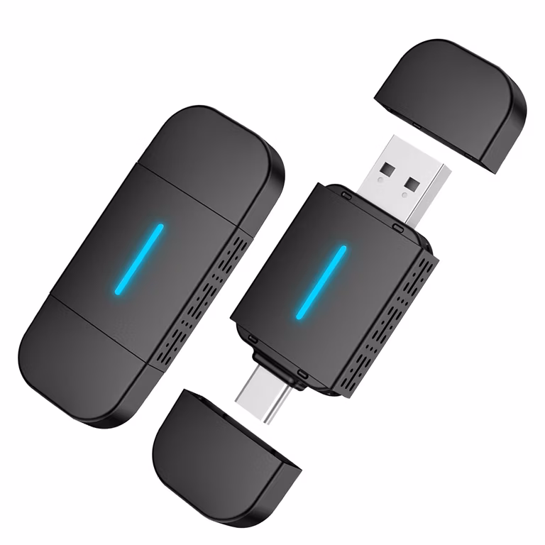 Amazon: Adaptador Carplay Inalambrico y Android auto, [Integrado 2 en 1] USB y Type-C