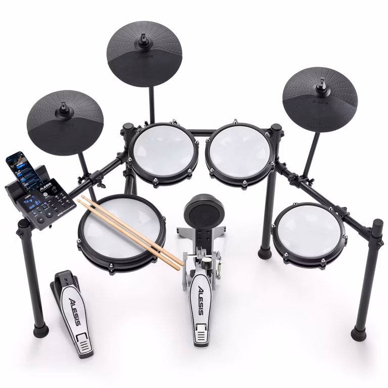 Amazon: Alesis Nitro Max Kit Batería Electrónica Compacta con Parches de Malla Silenciosos, Caja de Doble Zona de 10" (Bonificacion BBVA)