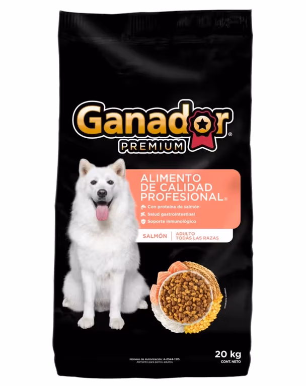 Amazon: Alimento seco Perro Ganador Premium Salmon 20k | Planea y Ahorra