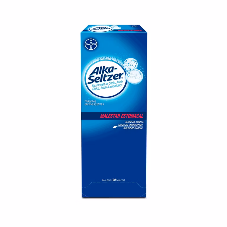 AMAZON: Alka Seltzer Antiácido, Alivio de Malestares, Dolores de Cabeza, Cuerpo y Estómago, 100 Tabletas Efervescentes (Planea y Ahorra)