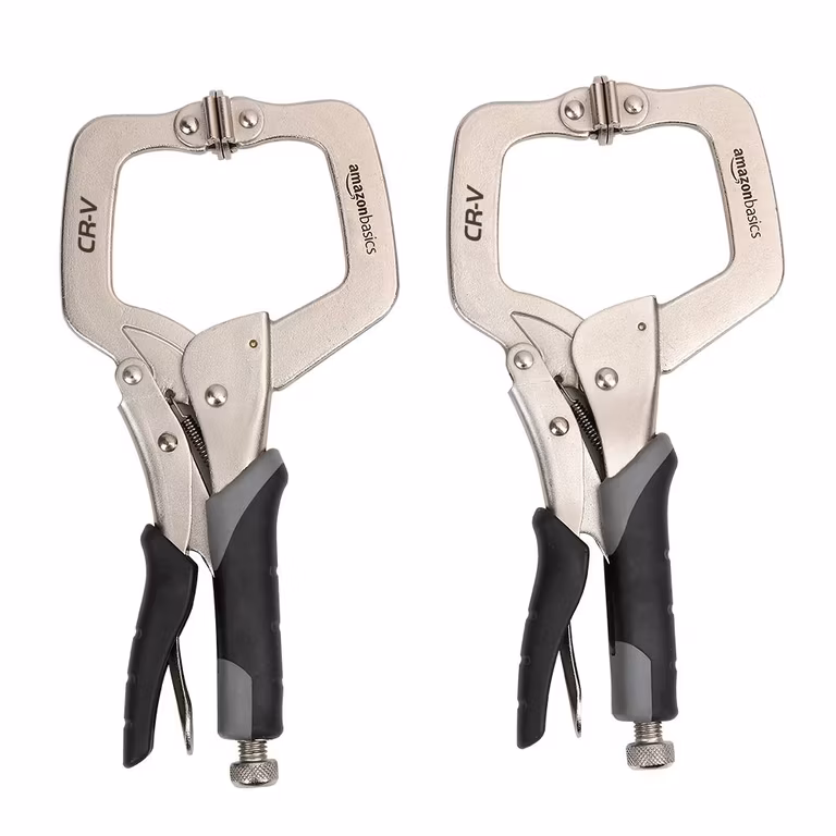Amazon: Amazon Basics - Abrazadera de metal ajustable para carpintería, soldadura o reparaciones, 11 pulgadas, paquete de 2