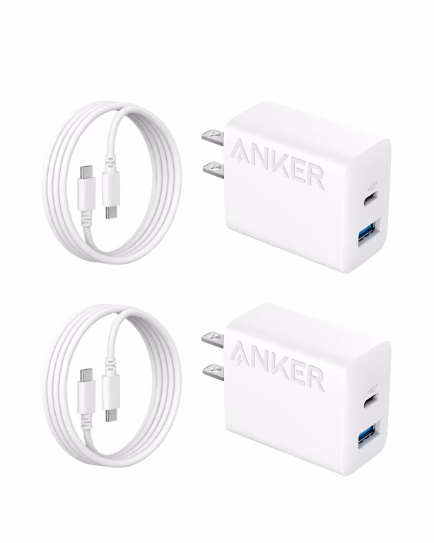 Amazon: ANKER 20W Cargador Tipo C, Cargador rápido 2 Puertos (1 USB C + 1 USB A), Paquete de 2 con Cable USB-C de 1.5 m,