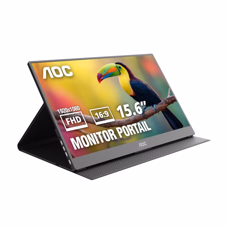 Amazon: AOC 16T20 Monitor Portátil de 15.6” FHD 1920x1080, IPS, Bocinas Integradas, 2 USB C, 1 Mini HDMI, Funda Inteligente, 3 años garantia