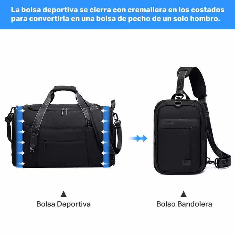 Amazon: ARCTIC HUNTER AH Maleta Deportiva Gym Compartimento para Zapatos, Bolso de Viaje, Impermeable Gran Capacidad Ligero
