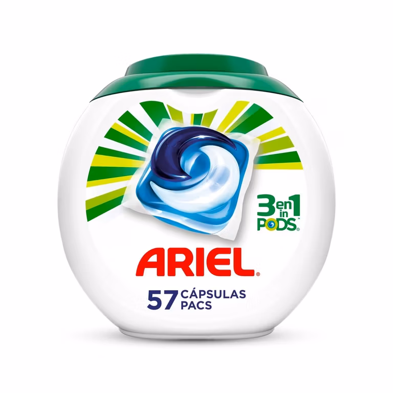 Amazon: Ariel Detergente en Cápsulas 3en1 57 pcs