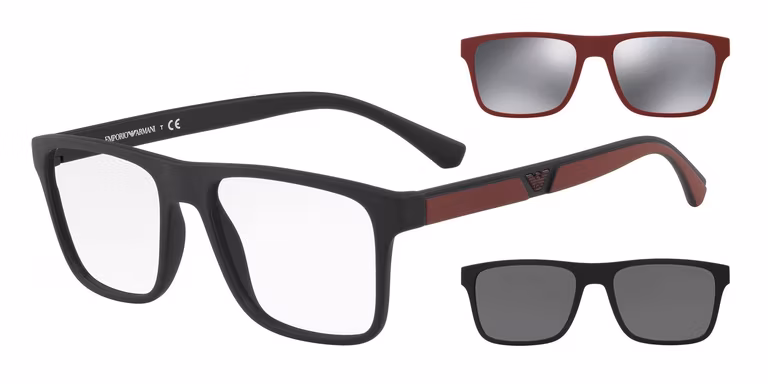 Amazon: Armazón Armani con 2 gafas clip-on