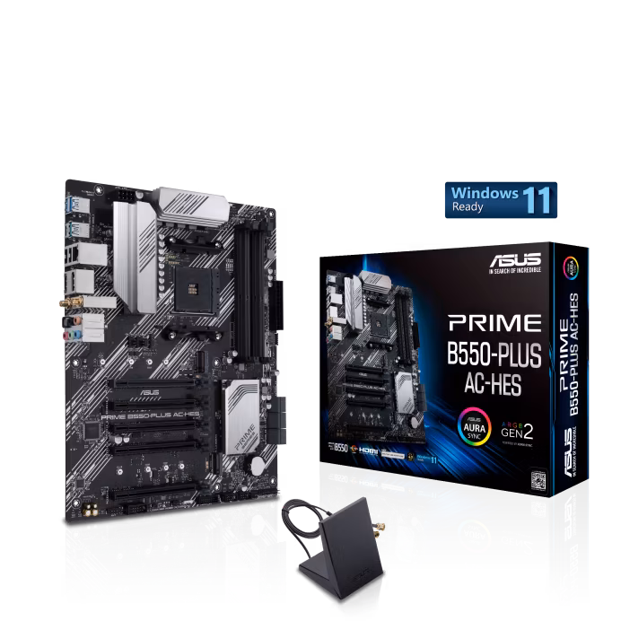 Amazon: ASUS Prime B550-PLUS AC-HES AMD AM4 (3ª generación Ryzen) ATX Motherboard (Dual M.2, PCIe4.0, WIFI5, 1Gb Ethernet, SATA 6 Gbps