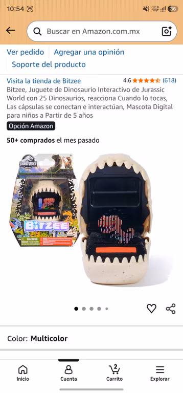 Amazon - Bitzee, Juguete de Dinosaurio Interactivo de Jurassic World