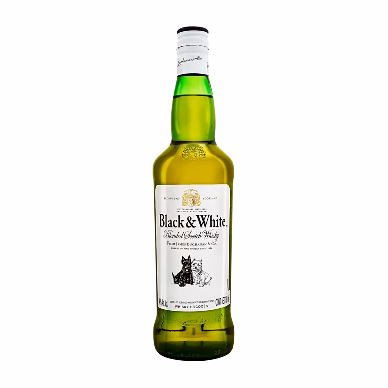 Amazon: Black & White, Original 700ml, Whisky Blended Scotch, Suave y Equilibrado, Notas Cítricas y Herbales