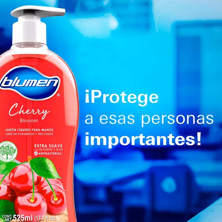 AMAZON: Blumen Jabón Líquido 525ml Cherry (Comprando 3 piezas + Planea y Ahorra | Precio c/u)