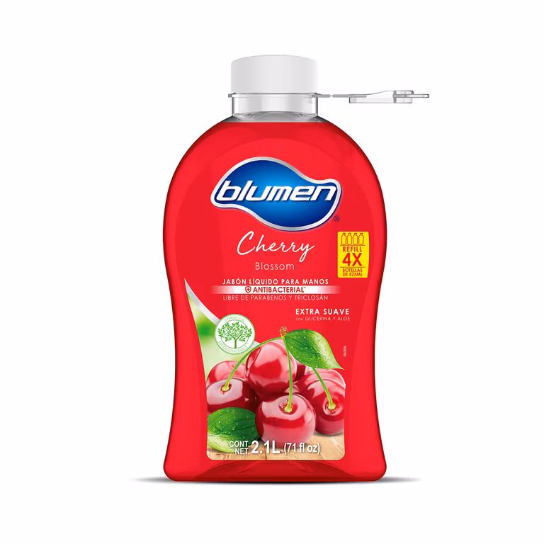 Amazon: Blumen Jabon Liquido Cherry Botella Gota 2100ml