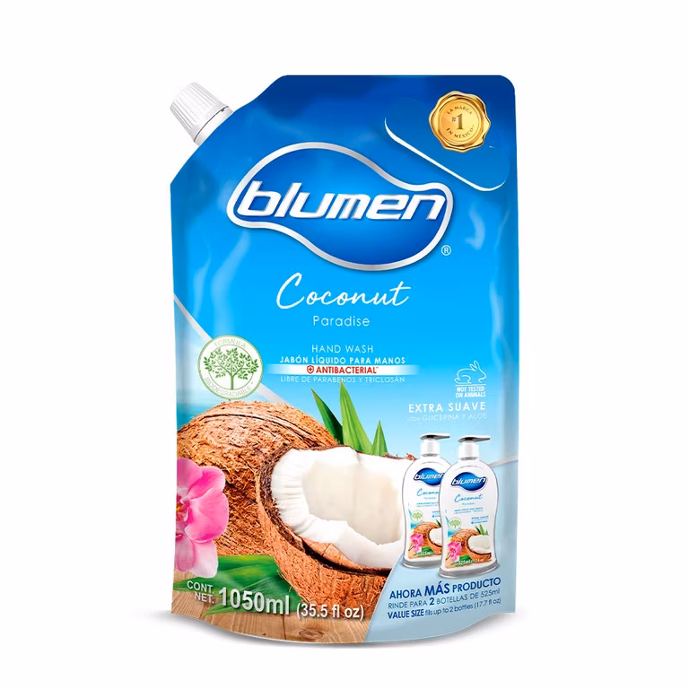 AMAZON: Blumen Jabón Líquido Coconut Paradise 1050 ml (Planea y Ahorra)