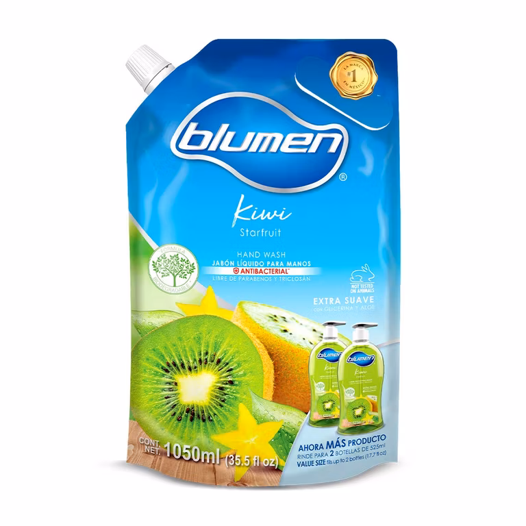 AMAZON: Blumen Jabón Líquido Kiwi Starfruit 1050 ml (Precio comprando 2 piezas)