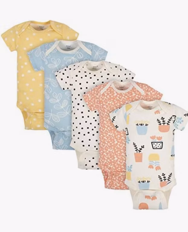 Amazon: 5 Bodys para bebé (12 meses) Grow by Gerber