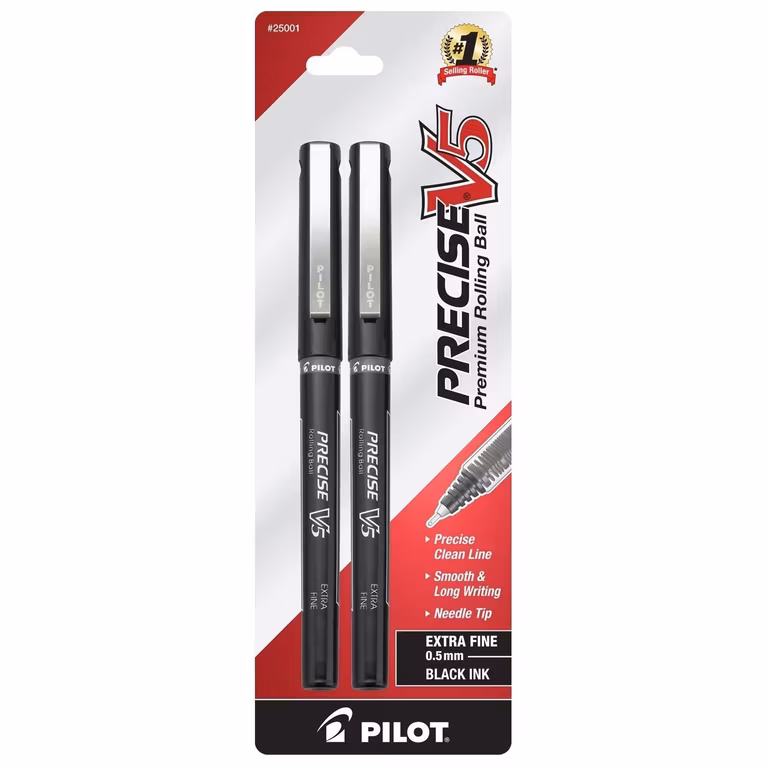 Amazon: Bolígrafos Pilot Precise V5 Negra (Blíster con 2 piezas) a $26.25 pesos por pluma | Promo 4x3