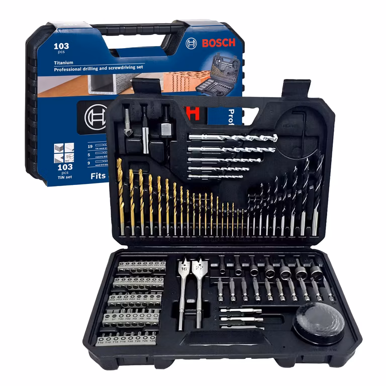 Amazon: Bosch Set de Puntas y Brocas 103 unidades