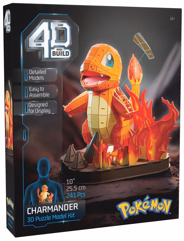 Amazon: 4D Build, Charmander de Pokémon en 3D, coleccionables de Pokémon, Rompecabezas en 3D. - Oferta Prime