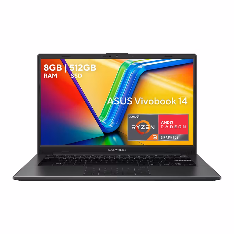 Amazon Business: 18 MSI, Laptop ASUS Vivobook Go 14 Ryzen 3 7320U AMD Radeon Graphics 8GB, 512GBSSD Bluetooth 5.1 Teclado Español