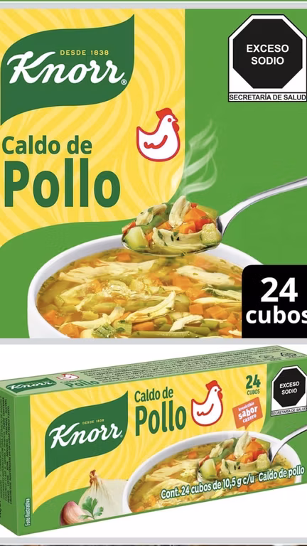 Amazon: 2 Cajas de Caldo de Pollo Knorr 24 Cubos de 10.5 g c/u