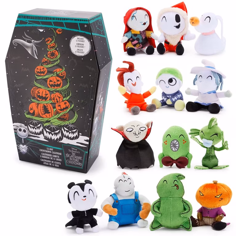 Amazon: Calendario Regresivo 13 dias: The Nightmare Before Christmas 13 mini juguetes de peluche Precio mas bajo historico