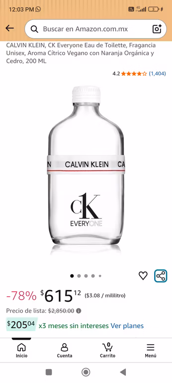 Amazon: calvin Klein everyone 200ml EDT