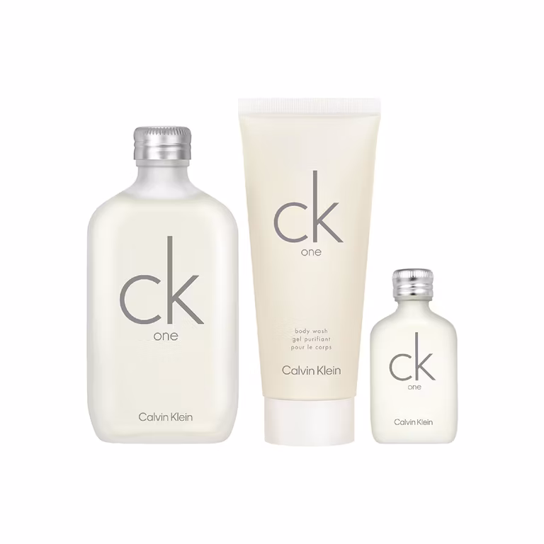 Amazon: CALVIN KLEIN, Set de Regalo, CK One Unisex, Eau de Toilette 100 ML + Gel de Ducha 100 ML + Perfumero 15 ML