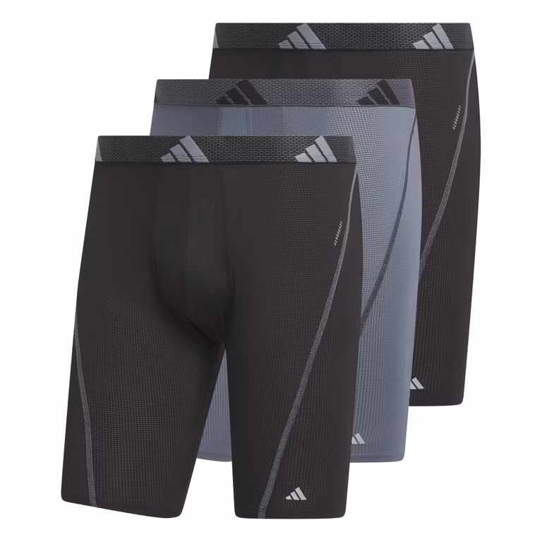 Amazon: Calzoncillos Adidas Tipo bóxer Largos de Malla para Hombre (Paquete de 3) TALLA G