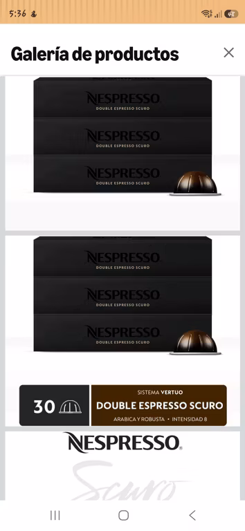 Amazon. 30 Cápsulas Double Espresso para Nespresso Vertuo