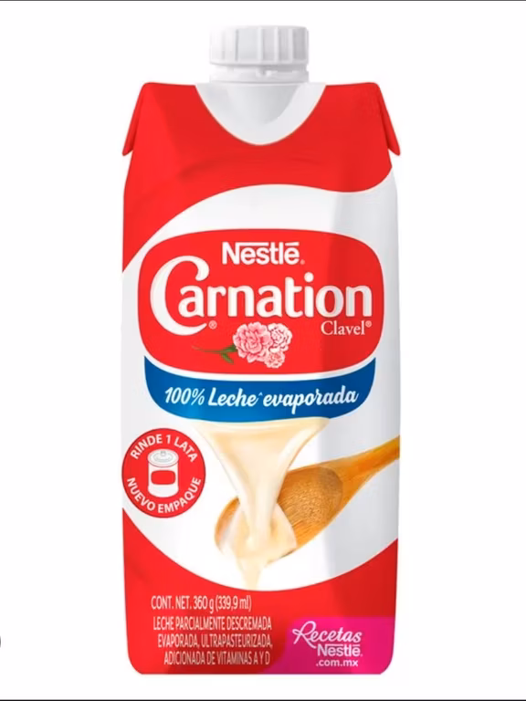 AMAZON: Carnation Nestlé, Leche Clavel 100% de Vaca, 360g