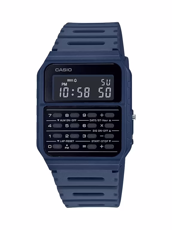 Amazon: Casio Data Bank - Reloj De Cuarzo Con Correa De Resina - Color Azul