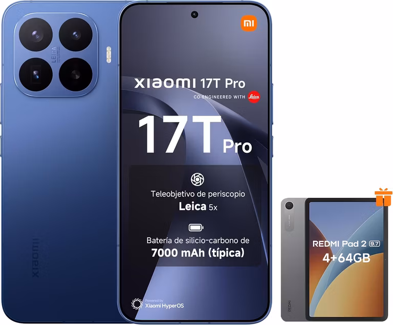 Amazon: Celular Xiaomi 17T Pro 12GB+512GB + Redmi Pad 2 9.7"
