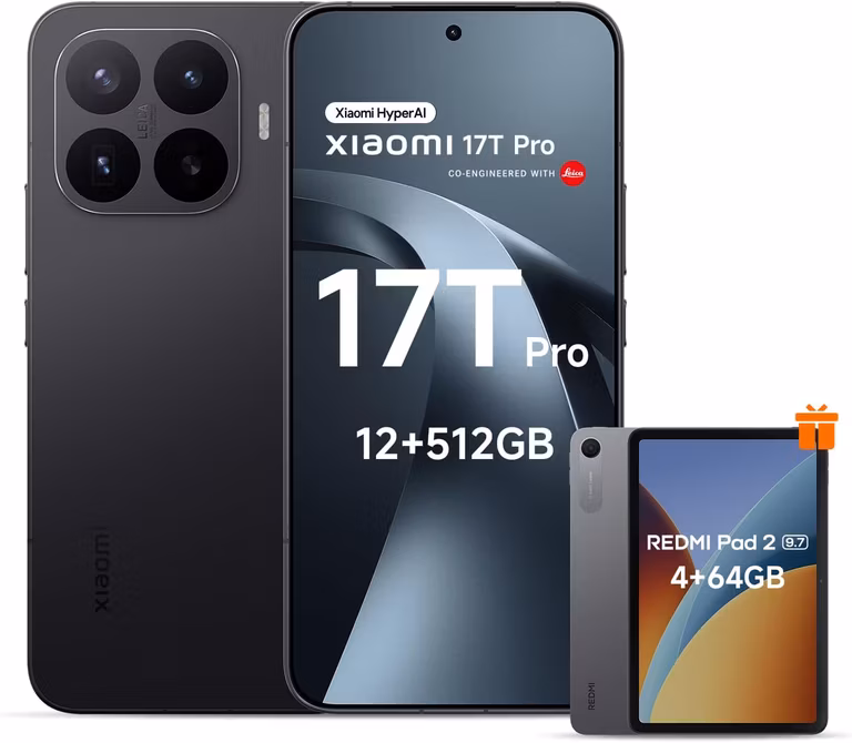 AMAZON: CELULAR XIAOMI 17T Pro 512Gb + REDMI Pad 2 con BANORTE