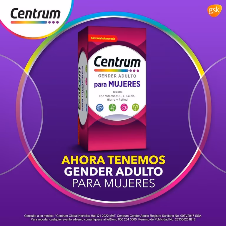 AMAZON: Centrum Multivitamínico Gender Adulto Mujer com Magnesio, Vitamina C, Retinol y Zinc 60 Tabletas (Planea y Ahorra)