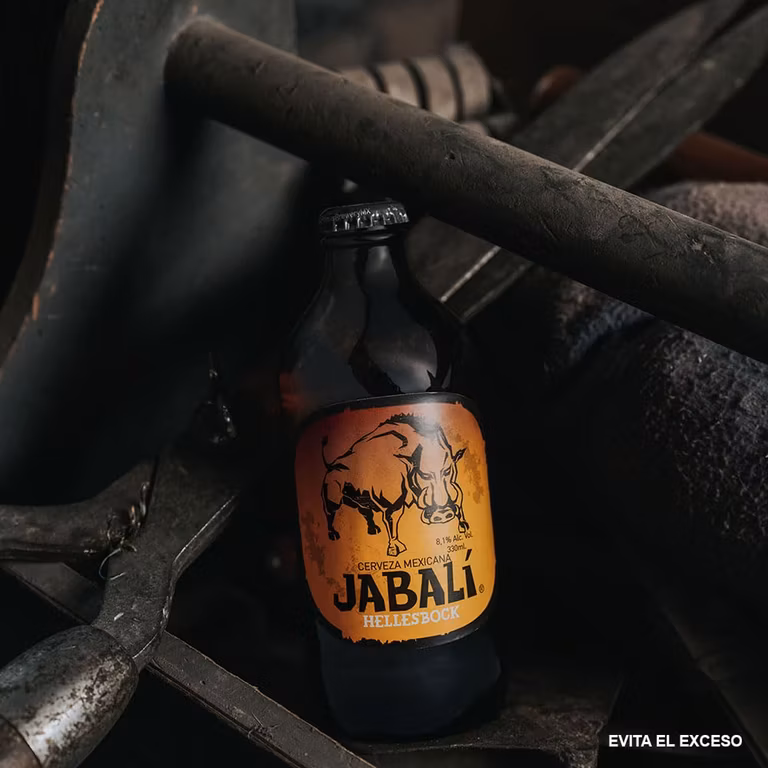 Amazon: Cerveza Artesanal Jabalí Hellesbock (Caja con 12 Botellas) 8,1%