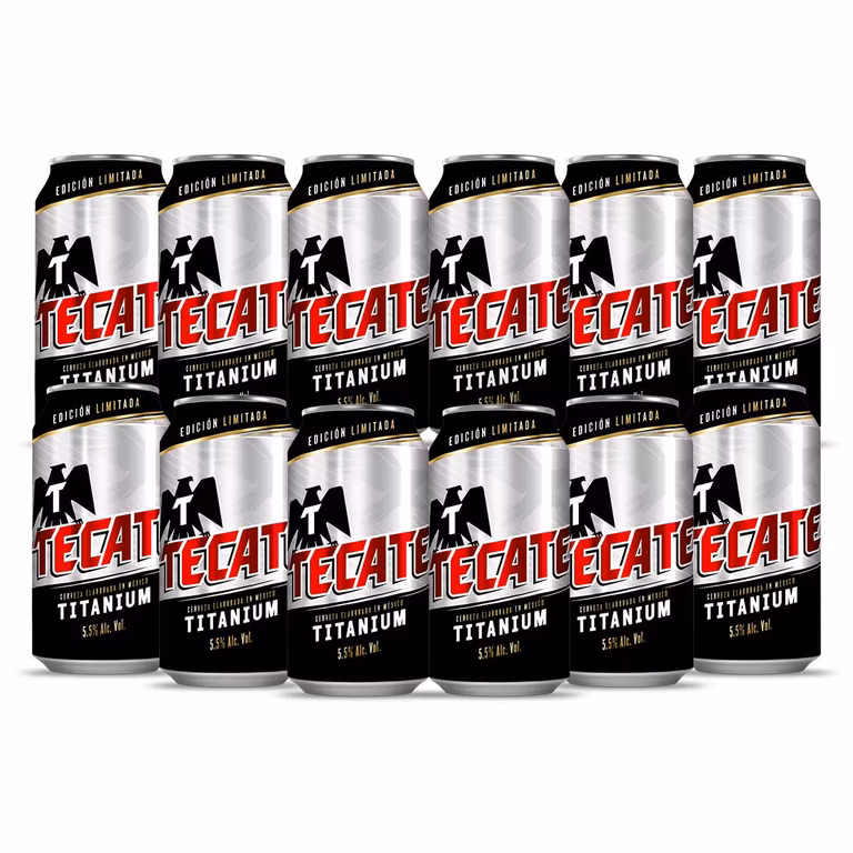 Amazon: Cerveza Tecate Titanium 24 Latas de 355ml | PARA CURAR LAS PENAS