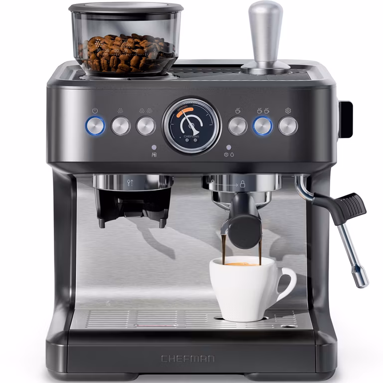 Amazon: Chefman Crema Deluxe Máquina de café espresso con doble caldera