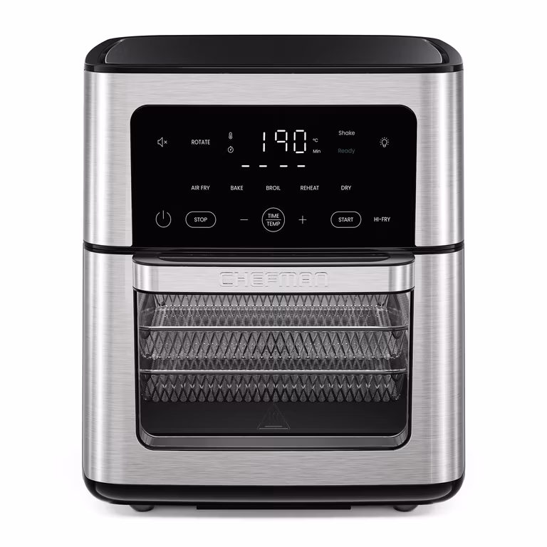Amazon: Chefman Freidora de aire 6 en 1 multifuncional XL de 13 cuartos, Asador, Deshidratador de alimentos, Horno de convección