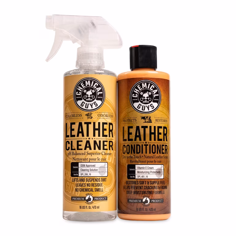 Amazon: Chemical Guys Limpiador y Acondicionador de Piel (2 - Botellas de 473 ml)