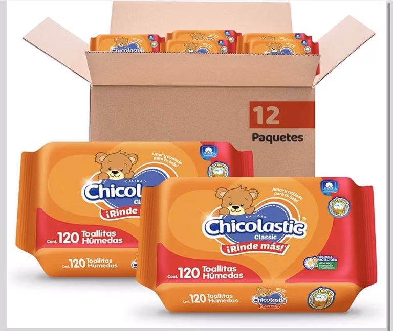 Amazon: Chicolastic Classic, Toallas Húmedas para Bebé, 12 paquetes con 120 toallas c/u, 1440 Toallas. Planea y ahorra