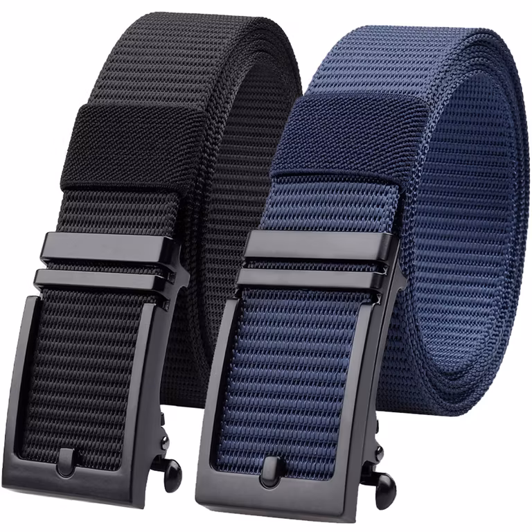 Amazon: Cinturones para hombre , cinturón de nailon, 2PCS duradero, hebilla automática ajustable. - Oferta Prime