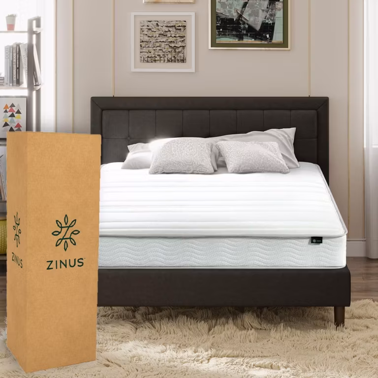 Amazon | Colchón Hibrido Resortes y Espuma Matrimonial 20cms altura Zinus