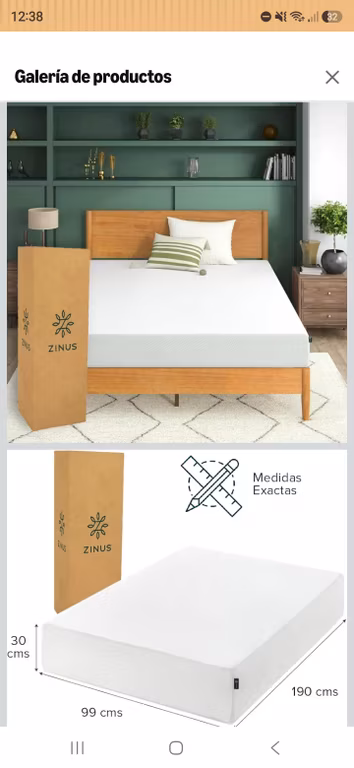 Amazon: Colchón Individual Firme de Memory Foam con Esencia de Té Verde Que Libera Puntos de presión y Ayuda a conciliar el sueño