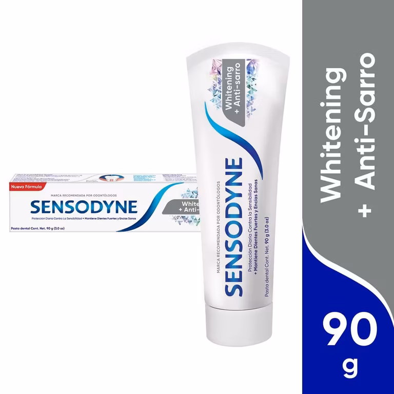 AMAZON:Comprando 2 PIEZAS Sensodyne Pasta Dental Blanqueadora Whitening y Anti-sarro, 90g (Planea y Ahorra)