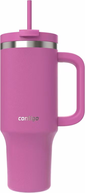 Amazon: Contigo Streeterville - Vaso de acero inoxidable, 1.1 Litros, con popote, a prueba de fugas, frío durante 29 horas.