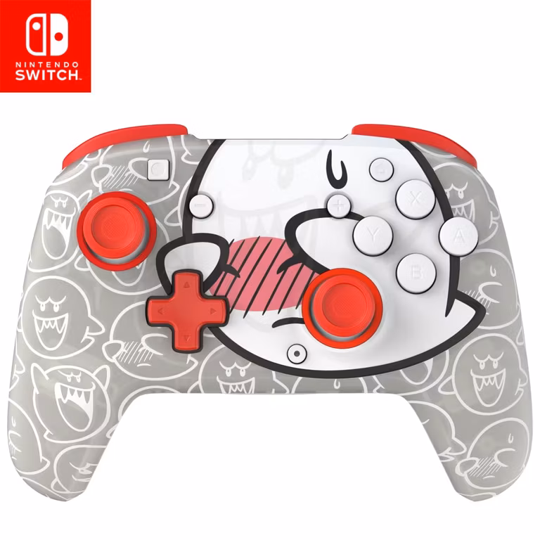 Amazon: Control Inalámbrico PDP Super Mario Bros Booo (brilla en la oscuridad) [Compatible Switch 1 & Switch 2]